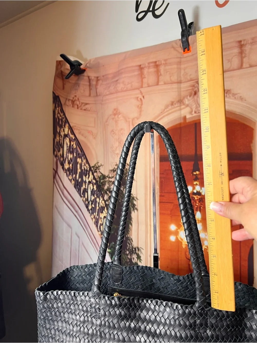 Madewell Cow Leather Handwoven Tote with seamless construction, black 🖤 - Picture 9 of 17
